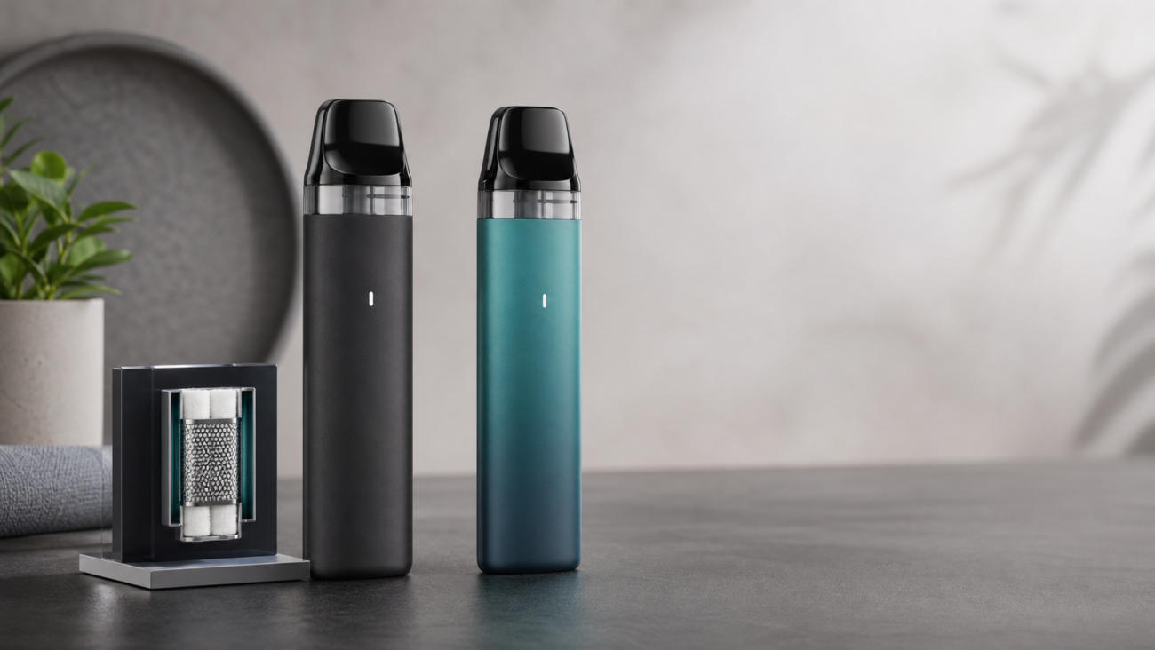 Dual mesh vape útmutató blogborító modern nikotineszközökkel és mesh coil részlettel